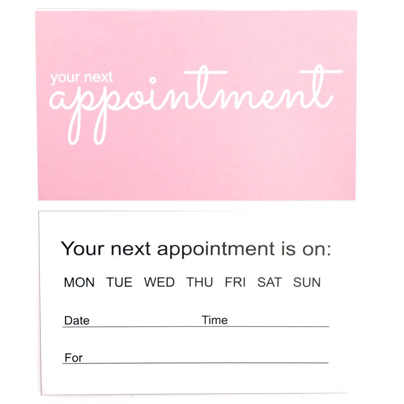RXBC2011 Appointment Reminder Cards Pack of 100 pink - Image 5